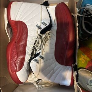 Jordan Sneakers White Red AIR JORDAN 12 🍒